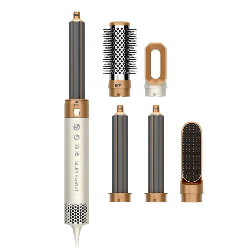 Silky Planet 5-in-1 Lockenstab CloudAir mit ergonomischem Griff und modernem Design für professionelles Hairstyling.