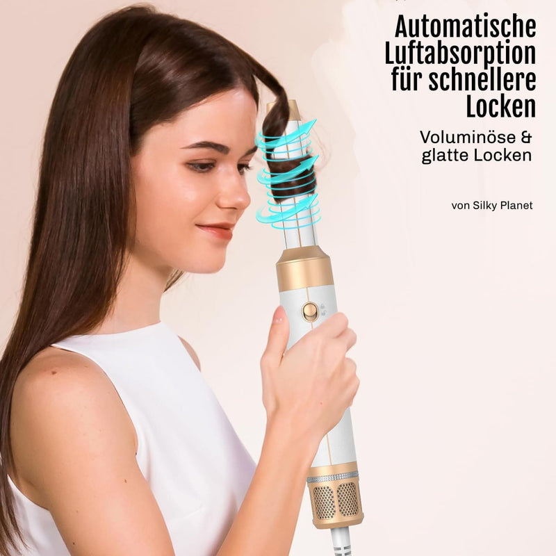 Vorher-Nachher: sichtbar mehr Volumen, definierte Locken oder glattes Finish – 7-in-1 All-in-One Hairstyler