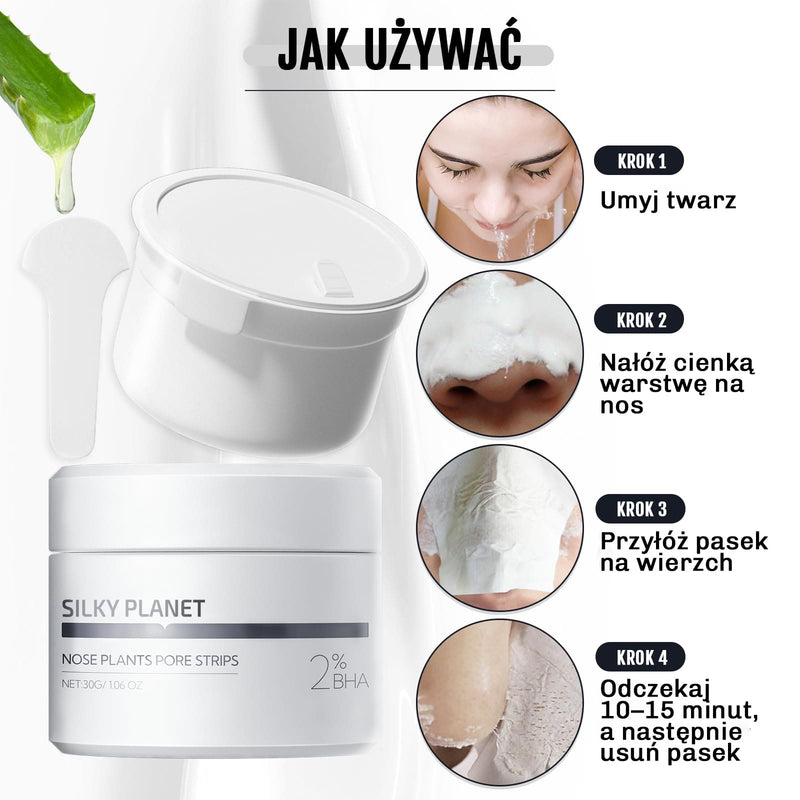 Maska pomagajaca zmniejszyc widocznosc porow