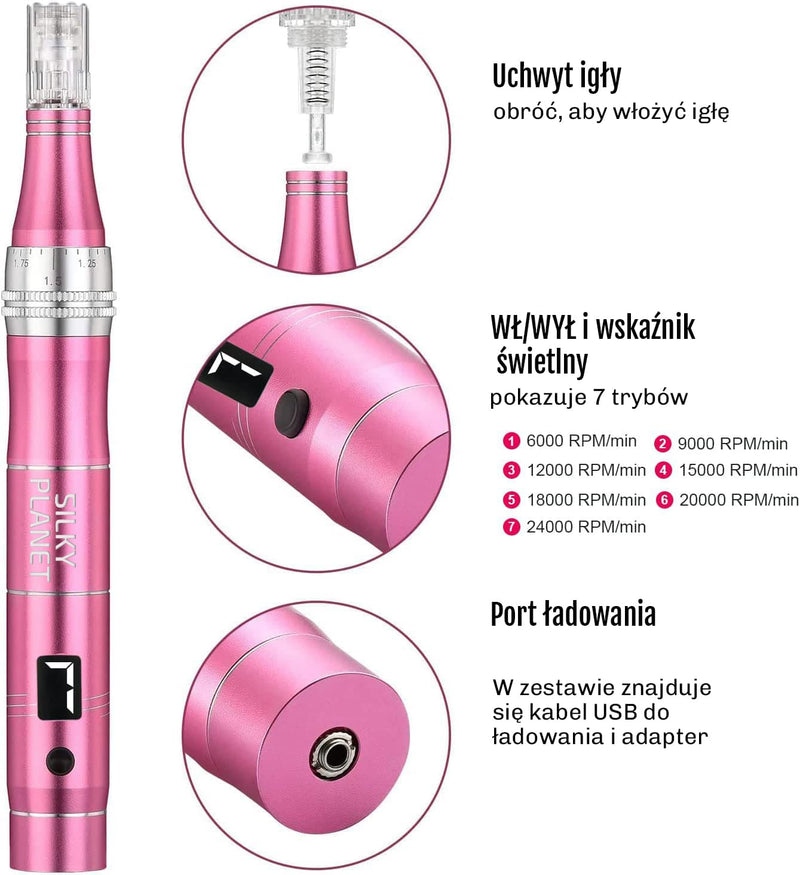 Urzadzenie z wymiennymi glowicami dla higienicznego zabiegu