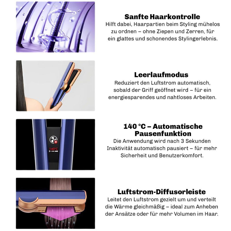 Kompakt und reisefreundlich: der Air Straightener Arctic von Silky Planet – ideal auch unterwegs.