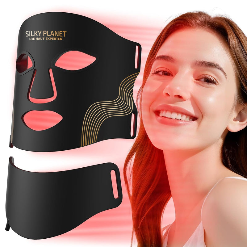 Silky Planet LUMIDARK LED Lichttherapie Maske – High-End Anti-Aging Gerät mit rot- und infrarotem Licht für sichtbare Hautstraffung.