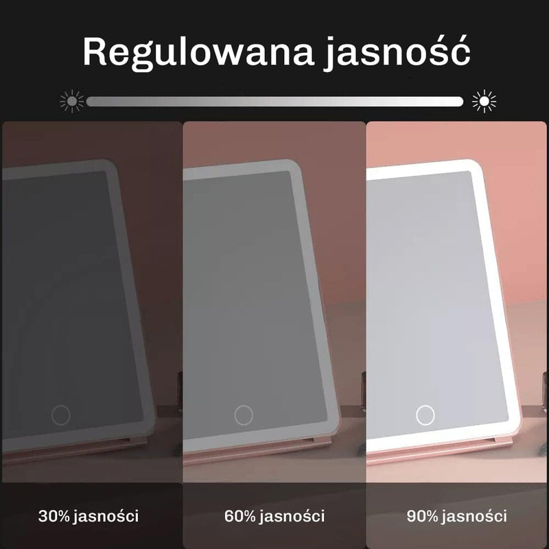 Lusterko zapewniajace idealne swiatlo do makijazu