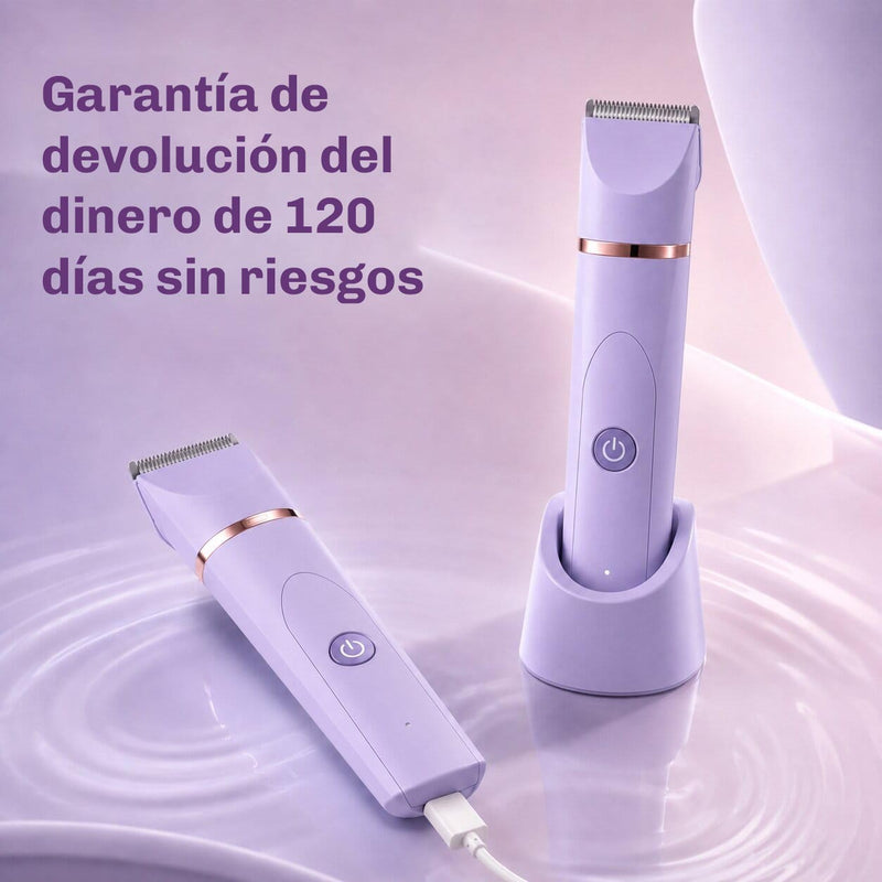 Depiladora corporal eléctrica para piernas, axilas, cuerpo y zonas sensibles.