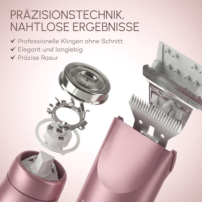 Elektrischer Mini Trimmer fuer Damen mit hautschonender Anwendung