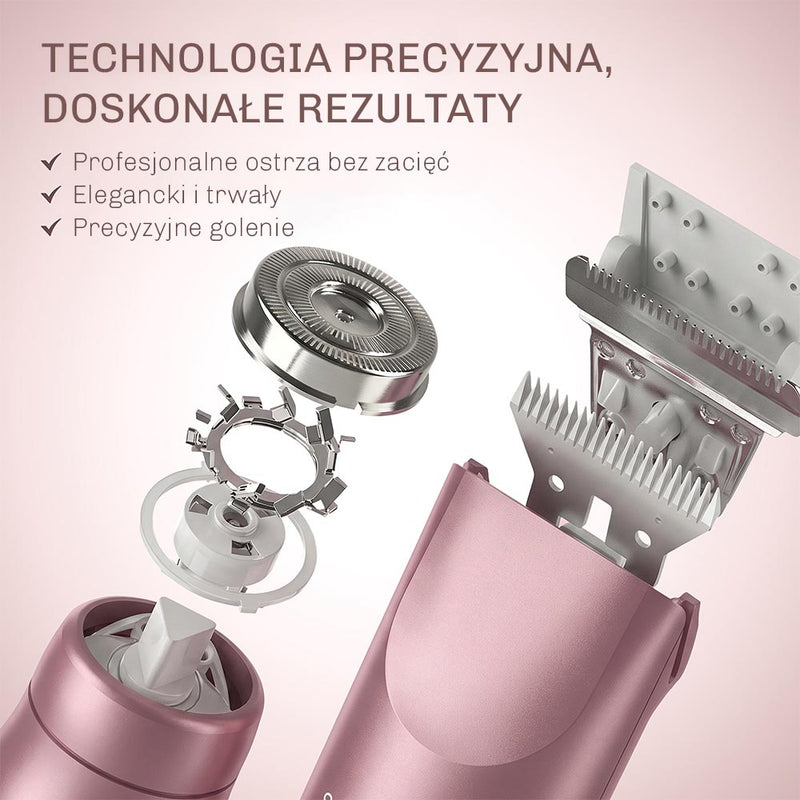 Elektryczny mini trymer dla kobiet z delikatnym goleniem