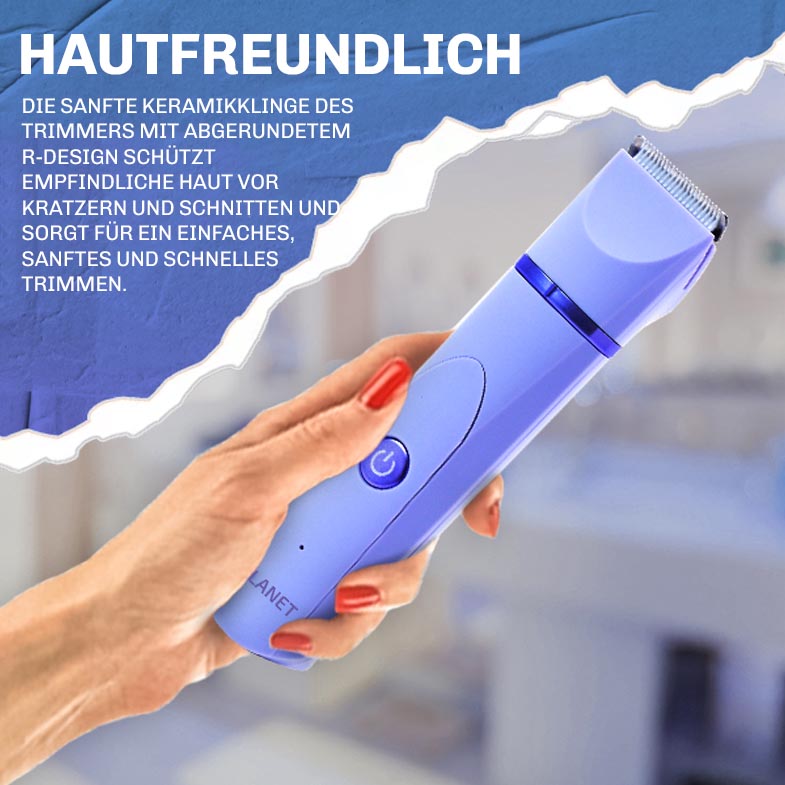 Praeziser Intimtrimmer fuer Bikinizone Achseln und empfindliche Bereiche