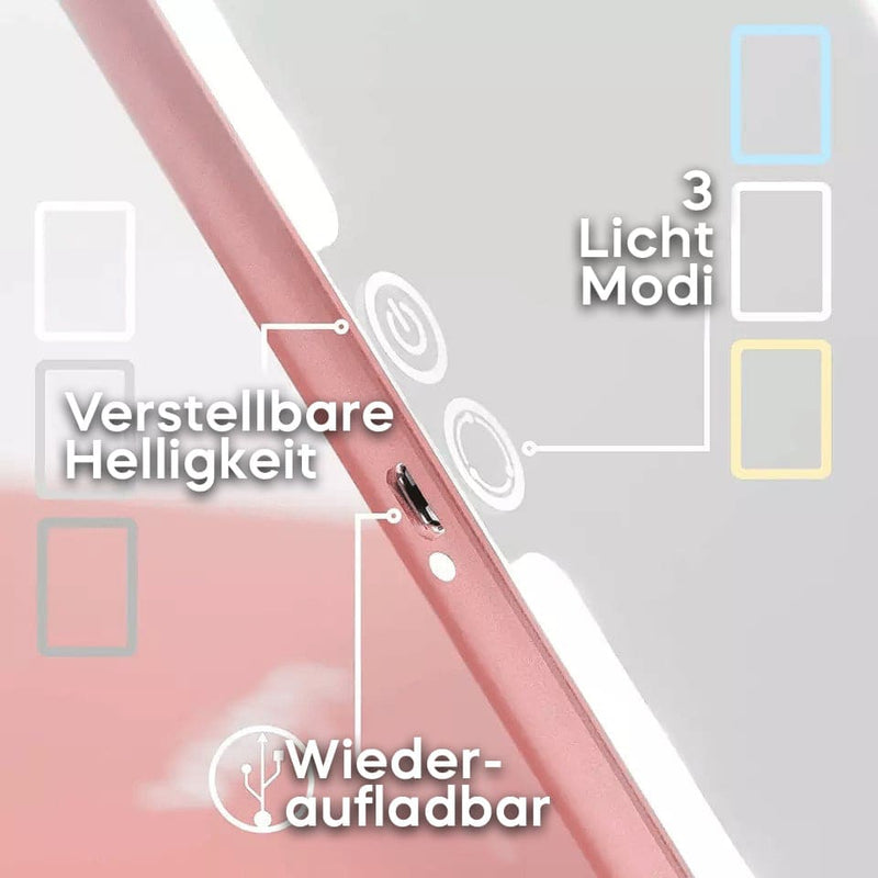 Melur Pro LED Kosmetikspiegel – dimmbar, Touch-Bedienung, gleichmäßige Ausleuchtung für professionelle Ergebnisse