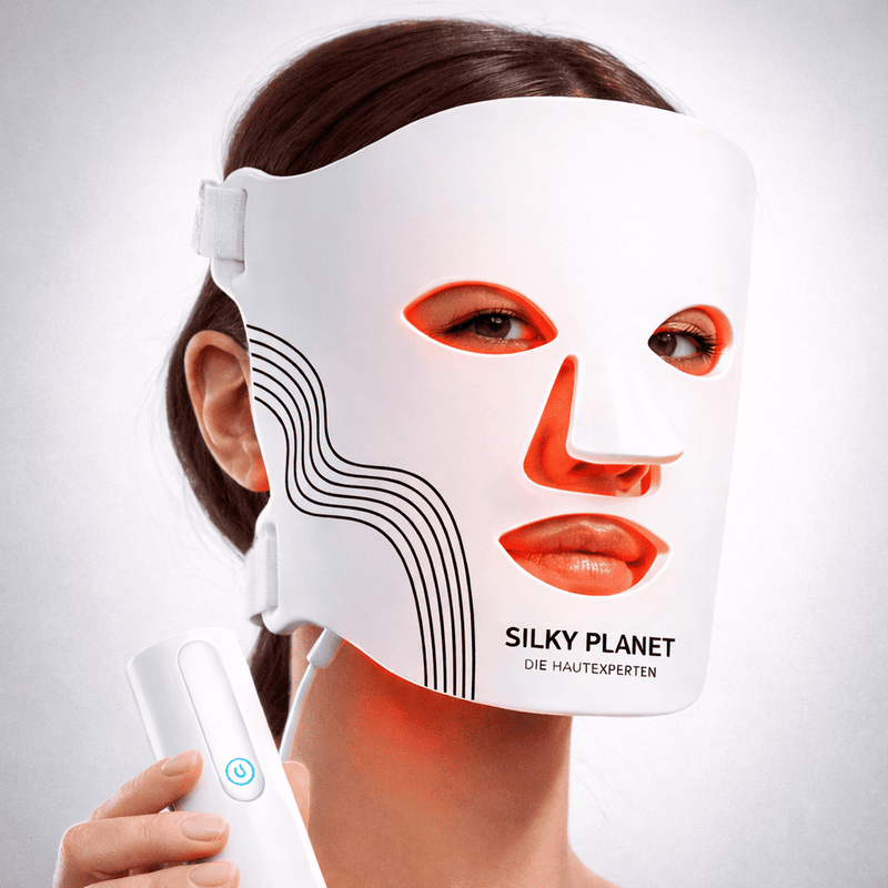 LED Gesichtsmaske fuer einfache Anti Aging Hautpflege zuhause