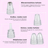 Aufsatz-Set für den Blackhead Remover: runder, ovaler und feiner Kopf – passend für Nase, Kinn und Stirn