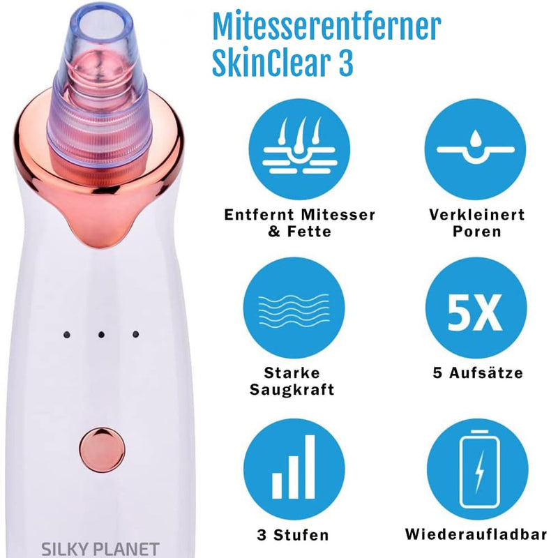 Bedienfeld mit Anzeige – einfache Steuerung des Porenreinigers, Saugstufe und Modus im Blick