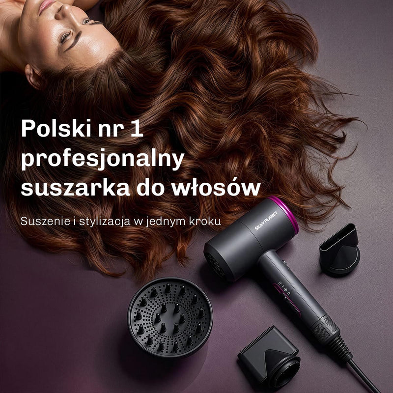 Profesjonalna suszarka AirFusion do szybkiego suszenia i efektów jak w salonie fryzjerskim.