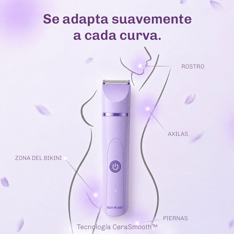 Recortadora para la zona del bikini que elimina el vello con suavidad y deja la piel lisa.