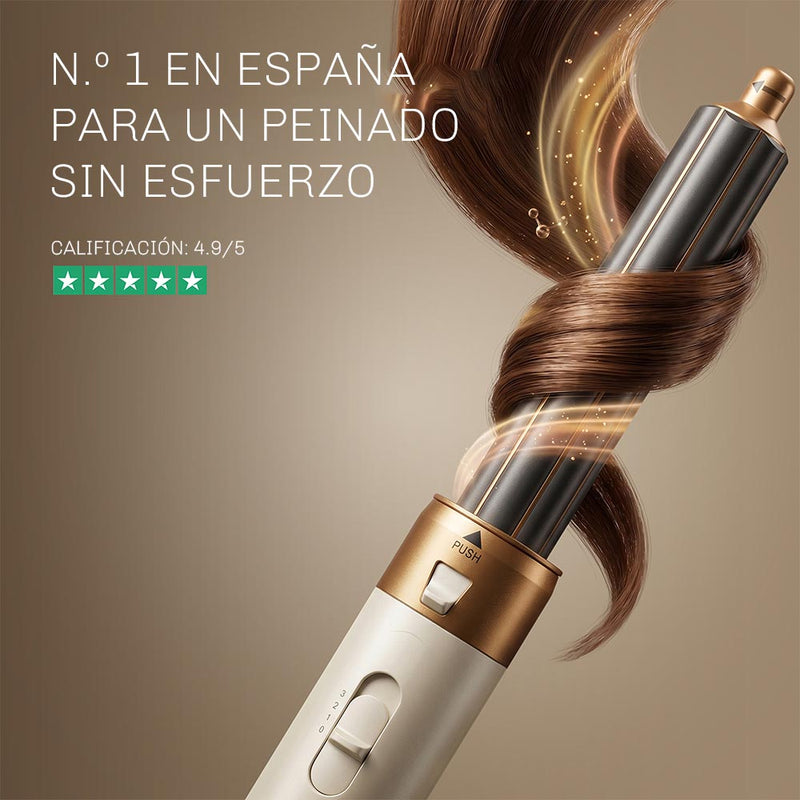 Rizador de pelo 5 en 1 CloudAir de SilkyPlanet para crear rizos definidos, ondas naturales y más volumen.