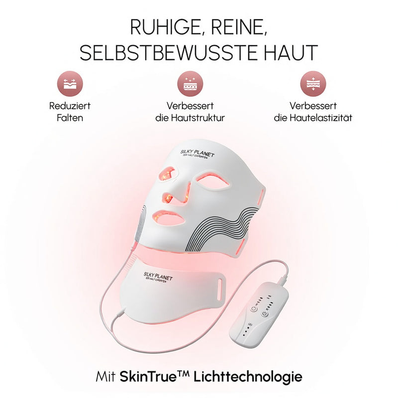 Rotlichttherapie Maske LumiWhite fuer die natuerliche Regeneration der Haut