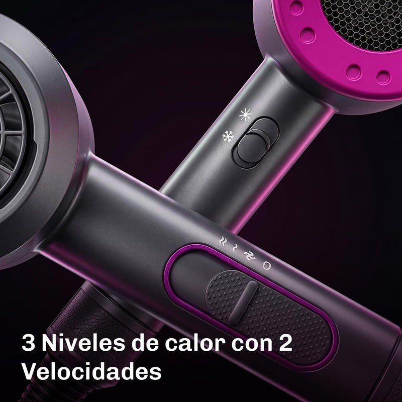 Secador AirFusion que reduce el encrespamiento y deja el cabello suave y brillante.