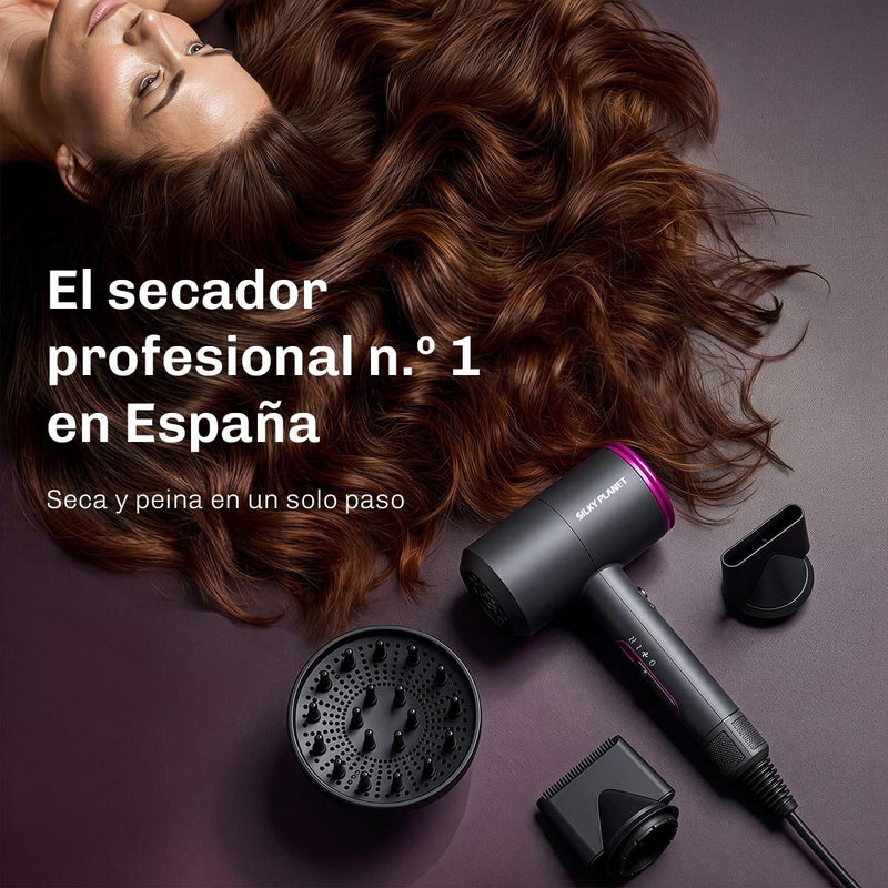 Secador profesional AirFusion para un secado rápido y resultados de peluquería en casa.