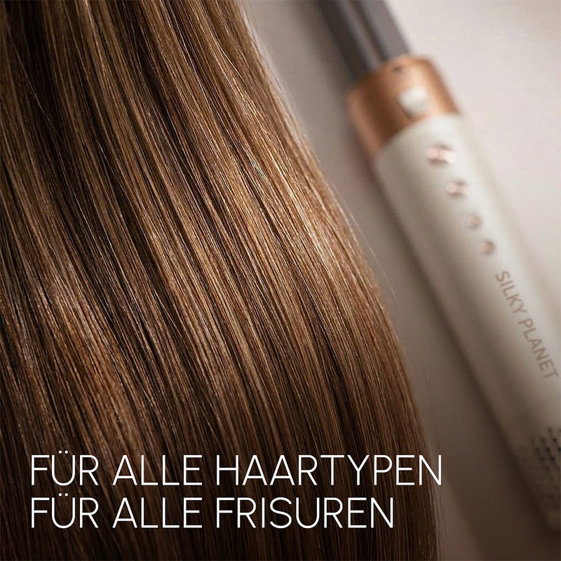 Volumenstyler von SilkyPlanet für sichtbar mehr Fülle und langanhaltendes Haarvolumen.