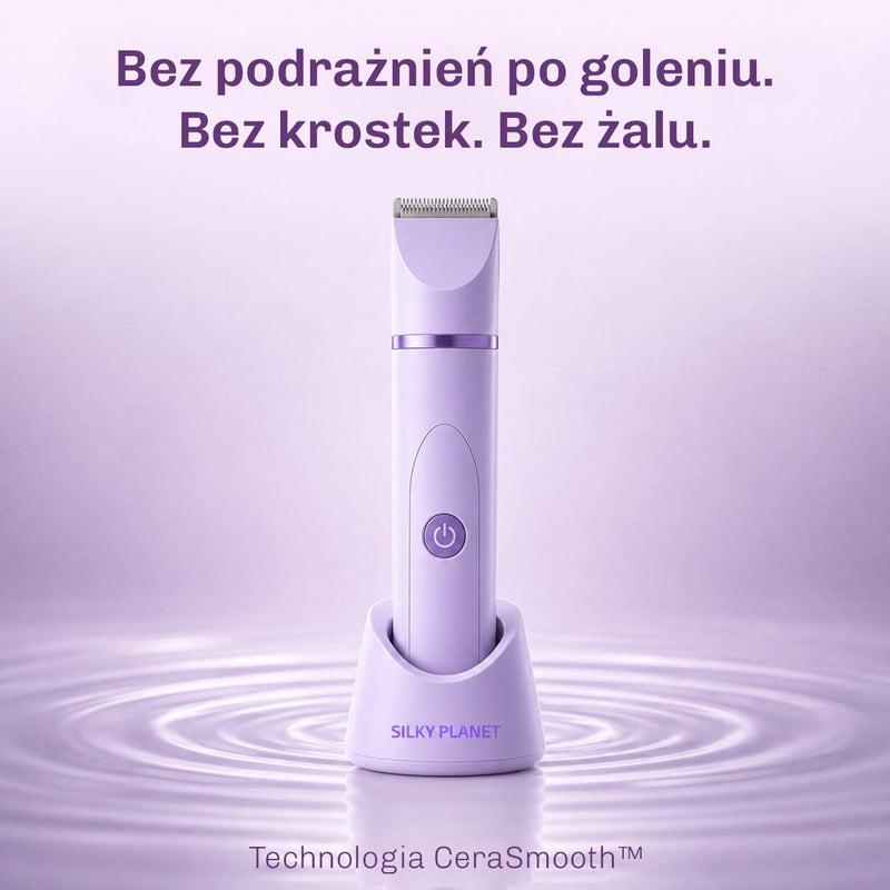 Wodoodporny trymer do ciała do użytku na sucho i pod prysznicem.